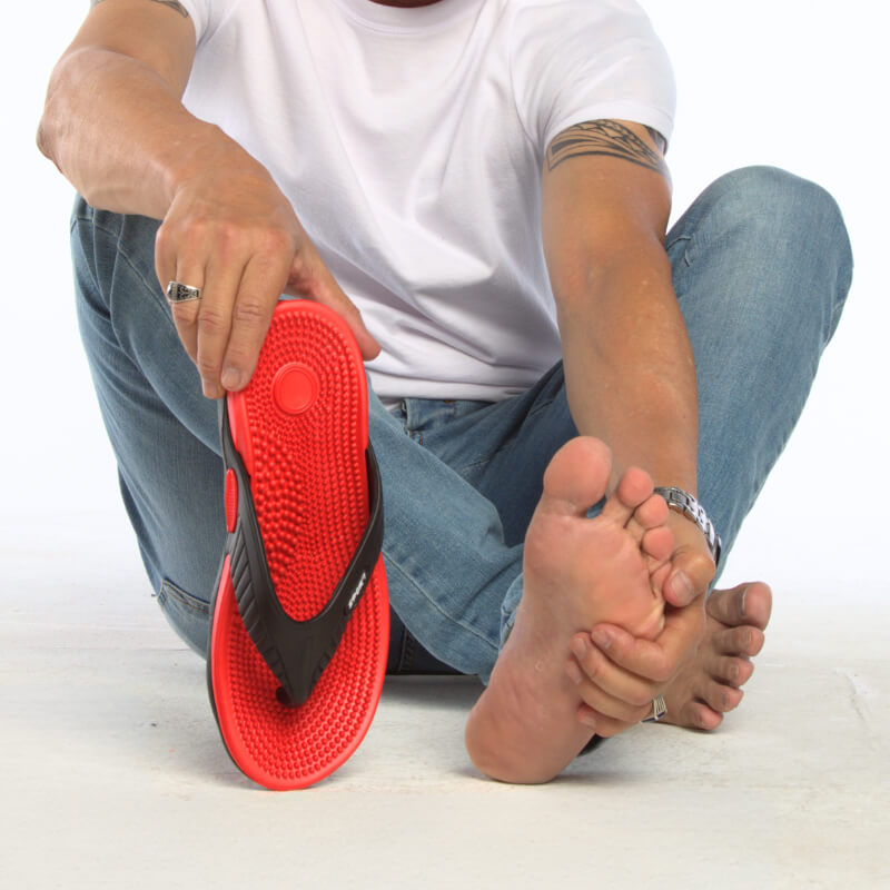 Massage-Sandalen Sport - Orthopädischer Zehentrenner Rot