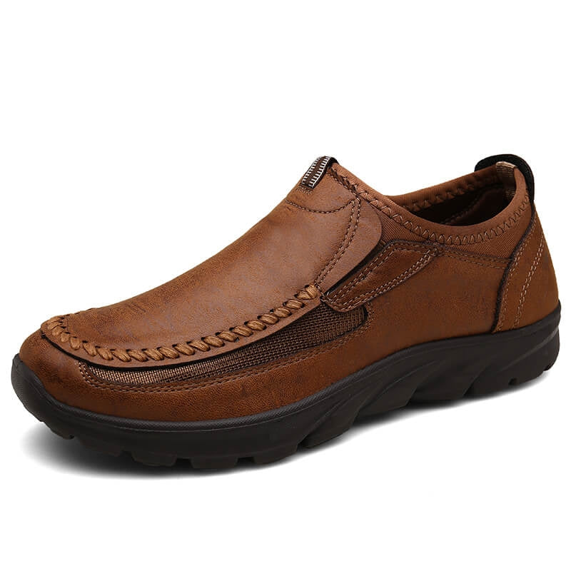 Komfort Slipper Mokassin Geruchshemmend Braun