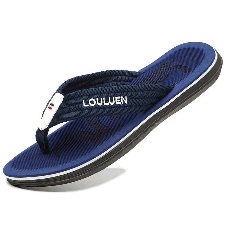 Massage-Sandalen Italien Geruchshemmend Zehentrenner Blau