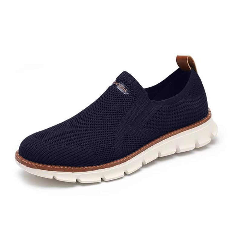 Knit Komfort Turnschuhe Slip-On Reinschlüpfen Blau