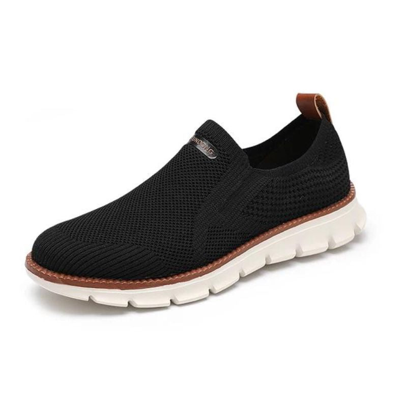 Knit Komfort Turnschuhe Slip-On Reinschlüpfen Schwarz