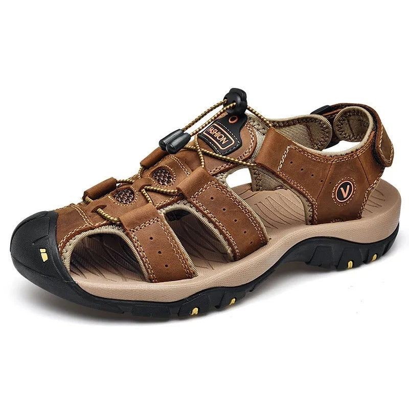 Leder Orthopädische Sandalen Geruchshemmend Braun