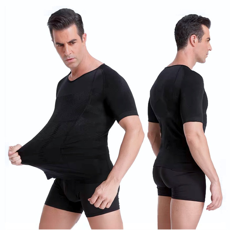 Kompressionsshirt Tech Unterhemd Anti Schweiß Weiß