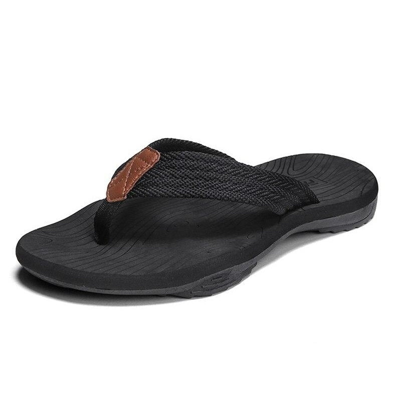 Comfort Orthopädischer Sandalen Anti Odor Zehentrenner Schwarz