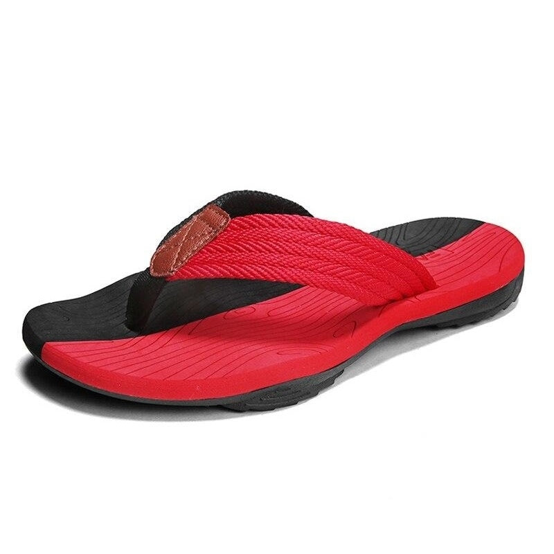 Comfort Orthopädischer Sandalen Anti Odor Zehentrenner Rot