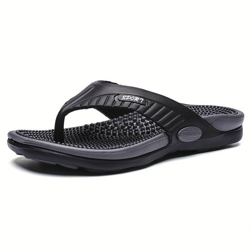 Massage-Sandalen Sport - Orthopädischer Zehentrenner Schwarz