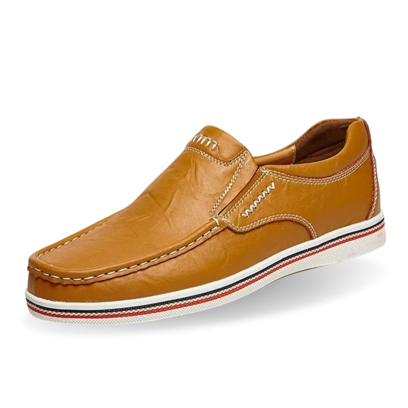 Italien Leder Slipper Mokassin Braun