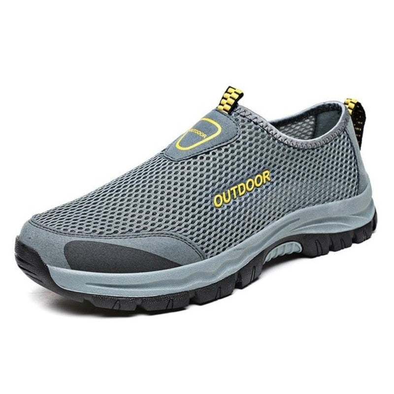 Outdoor Orthopädischer Turnschuhe Slip-On Geruchshemmend Grau