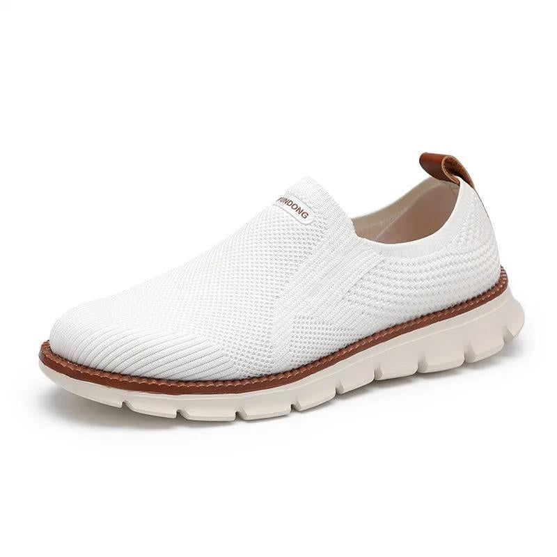 Knit Komfort Turnschuhe Slip-On Reinschlüpfen Weiß