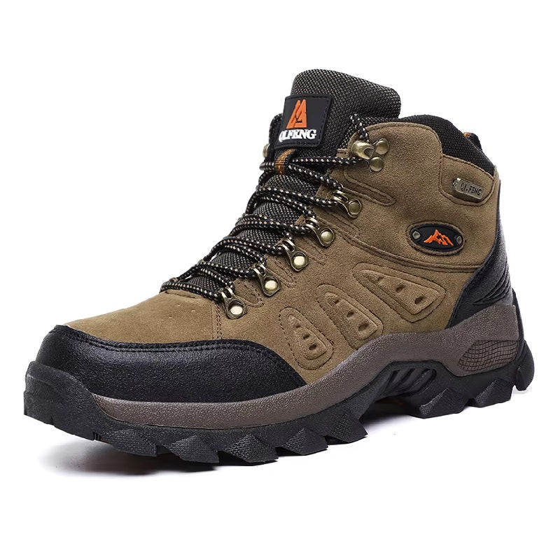 Outdoor Lederstiefel Wasserdichter Wanderschuhe Braun