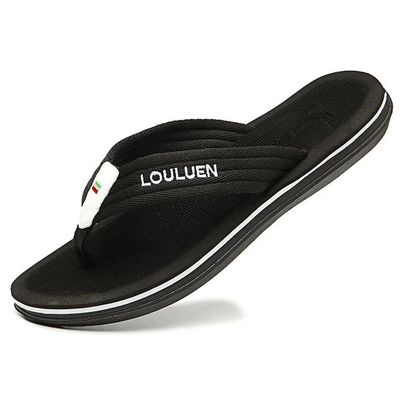 Massage-Sandalen Italien Geruchshemmend Zehentrenner Schwarz