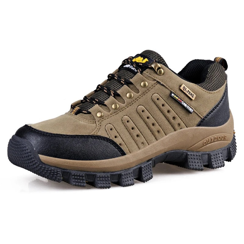 Outdoor Wanderschuh Leder Wasserdicht Trekking und Arbeit Camel