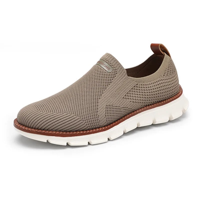Knit Komfort Turnschuhe Slip-On Reinschlüpfen Braun